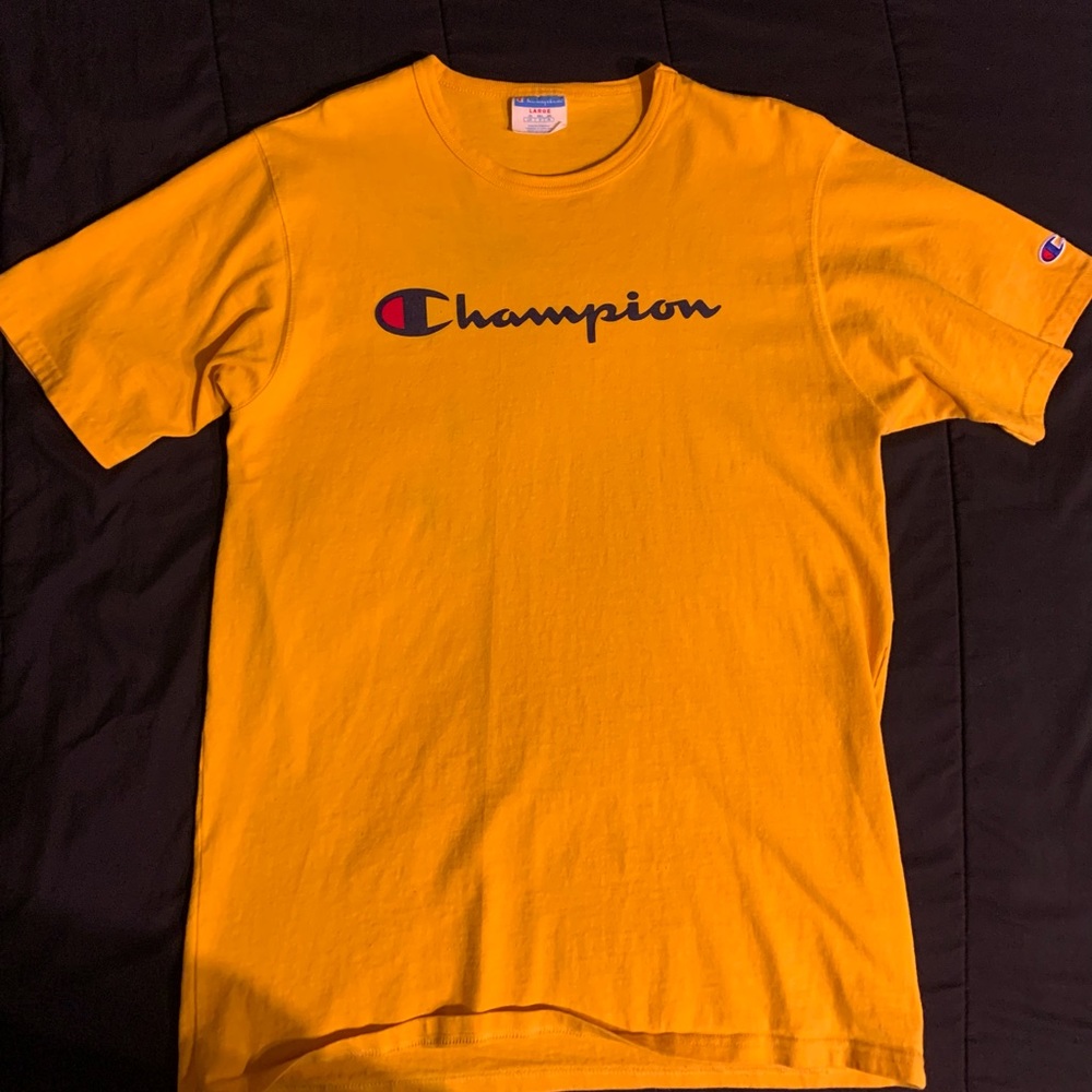 Large Yellow Champion T-Shirt